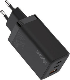 ENERGY ראש מטען 65W כולל כבל Energy USB Type C To C אנרג'י Premium 2C+1QC PD65W שחור