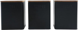 Navy Gift סט 3 קופסאות אחסון שחור NY-41144