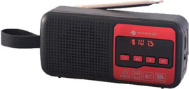 Miracase רדיו FM דיגיטלי כולל Bluetooth וטעינה סולארית Miracase 500MFMR - בצבע שחור/אדום