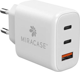 Miracase מטען מהיר לבן  65W +כבל  Miracase