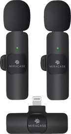 Miracase מיקרופון דש אלחוטי כפול MIRACASE MWML650 בצבע שחור