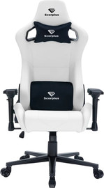 Scorpius מושב גיימינג DELUXEPRO מבית SCORPIUSD  בצבע לבן