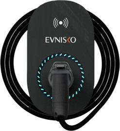 Nisko עמדת טעינה לרכב חשמלי 22kW דגם EVNisko HOME4 עם כבל 5 מטר עם RFID ואפשרות לשליטה מרחוק - שחור | מבית NISKO