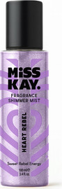 MISS KAY HEART REBEL שימר מיסט מבושם לגוף ולשיער