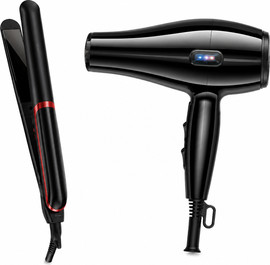 Luxur Luxor Lux Set 2808 – סט מייבש שיער + מחליק שיער מקצועי