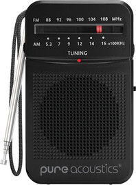 Pure Acoustics רדיו AM/FM נייד דגם RD-20-BLACK