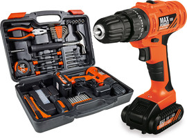 Pure Energy סט מברגה אימפקט נטענת 18V עם 45 חלקים דגם DRILLX-45