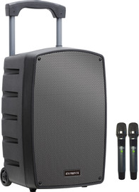 AIWA מערכת הגברה ניידת מקצועית עם 2 מיקרופונים 600W דגם TSUNAMI-15