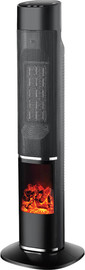 HOMEX תנור חימום מסתובב כולל אפקט להבה Homex 2000W הומקס Aura