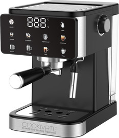 COOKIVATE מכונת אספרסו 9 ב-1450W 1 עם משאבת ULKA איטלקית דגם CAFEZZA