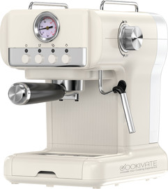 COOKIVATE מכונת אספרסו רטרו 20Bar 700-840W עם הקצפת חלב דגם CAFEZZA-RETRO