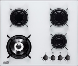 SAUTER כיריים גז זכוכית 4 מבערים Sauter סאוטר SHG-8020W לבן
