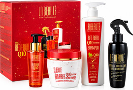 LA BEAUTE מארז טיפוח שיער קרטין Red Fiber