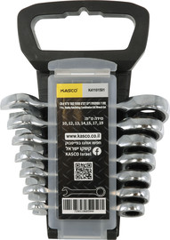 Kasco סט 7 מפתחות רינג רצט פתוח קצר 10 – 19 ממ CR – V - KASCO
