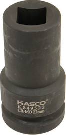 Kasco בוקסה שחורה 6 פינות עמוקה הינע 1 מידה 22 ממ - KASCO