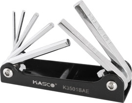 Kasco סט 7 מפתחות אלן באולר מידות אינצ - KASCO