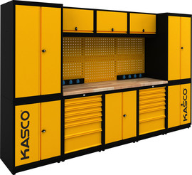 Kasco מטבחון עבודה, 14 מגירות ,5 ארונות, 3 קלפות, רשת תליה ומשטח עבודה - KASCO