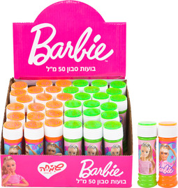 Barbie בקבוק בועות סבון 50מל- ברבי ורודה