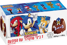 לייף ביצי שוקולד עם הפתעה - סוניק