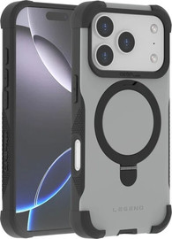 Gripcase כיסוי Grip Case Legend תומך MagSafe ל- Apple iPhone 17 Pro בצבע אפור