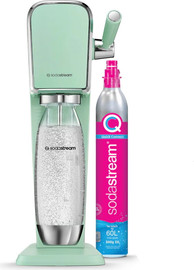 SodaStream מכשיר ביתי להכנת סודה ומשקאות מוגזים - כולל מיכל גז SodaStream סודהסטרים ART - מנטה