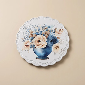 DECOROZ תחתית קרמיקה FESTIVE | קוטר 18 ס"מ BLOSSOM