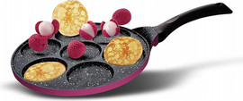 Food Appeal מחבת פנקייק 22 ס"מ 4 שקעים BLACK MARBLE BLOWOUT מבית Food Appeal