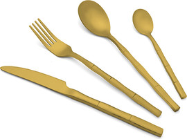 Food Appeal סט סכו"ם מהודר 24 חלקים AQUAMARINE GOLD מאט מבית Food appeal