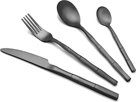 Food Appeal סט סכו"ם מהודר 24 חלקים AQUAMARINE BLACK מאט מבית Food appeal