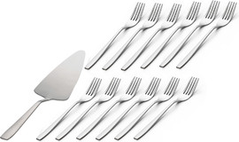Food Appeal מארז הגשה לעוגה - מרדה + 12 מ.עוגה TOPAZ SILVER מאט מבית Food appeal
