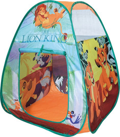 BS Toys אוהל כדורים מתקפל עם 100 כדורי פלסטיק צבעוניים - מלך האריות