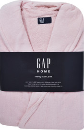 GAP חלוק רחצה קטיפתי צבע ורוד L/XL