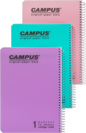 CAMPUS קמפוס 80 גרם פסטל מחברת ספירל נושא A5 1 =