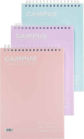 CAMPUS קמפוס בלוק ספירל סופט A5 PP לבן =
