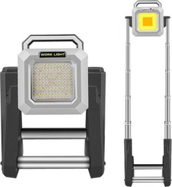 DealOr פנס הצפה מוגן מים 50W כולל חצובה טלסקופית DealOr דילאור 15358