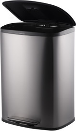 Buona casa פח דוושה APOLLO 50L - כסוף מטאלי
