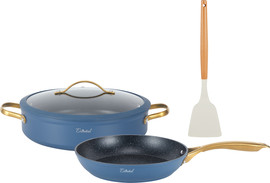 Buona casa מארז 4 חלקיםסוטאז׳ 28 ס״מ עם מחבת 28 ס״מ - Slate Blue