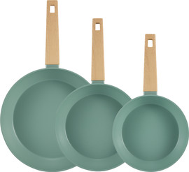 Buona casa סט 3 מחבתות - Oxford sage green