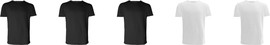 UMBRO חולצות Umbro טישרט שרוול קצר 5 יחידות - 3 שחור + 2 לבן - M