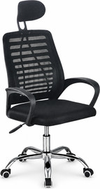 SWISS כיסא מנהלים רשת מודרני עם משענת ראש מבית SWISS SKY - שחור