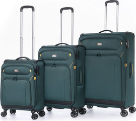 Slazenger סט מזוודות בד פרמיום בגודל ענק 19"+25"+31" , של המותג SLAZENGER דגם New York II XL