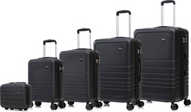 Gipro סט מזוודות קשיחות 5 חלקים דגם Horizon מבית המותג gipro Japan צבע שחור