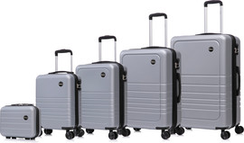 Gipro סט מזוודות קשיחות 5 חלקים דגם Horizon מבית המותג gipro Japan צבע כסף