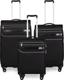 Slazenger סט 3 מזוודות בד פרמיום קלות במיוחד דגם B-lite II מבית חברת היוקרה Slazenger