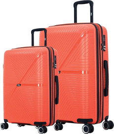 Gipro סט 2 מזוודות 20+28 מחומר בלתי שביר PP דגם LYNX מבית GIPRO צבע כתום