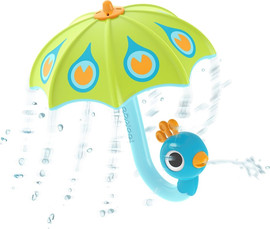 Yookidoo צעצוע אמבט: מטריית טווס מים מסתובבת - ירוק