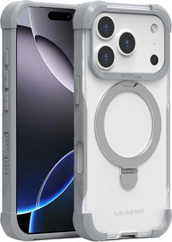 Gripcase כיסוי Grip Case Legend תומך MagSafe ל- Apple iPhone 17 Pro - צבע שקוף-אפור