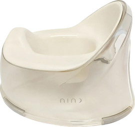 NINO סיר גמילה מעוצב וארגונומי - שקוף/לבן