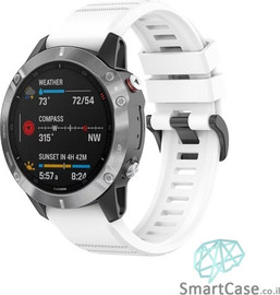 SmartCase רצועת סיליקון 26mm QuickFit לשעוני גרמין פניקס לבן