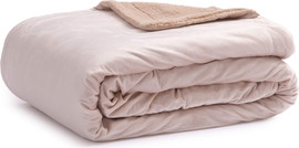 Laura Ashley שמיכת מינק שרפה – SOFIA - בז' - שמיכה זוגית 200x220ס"מ, BLUSH